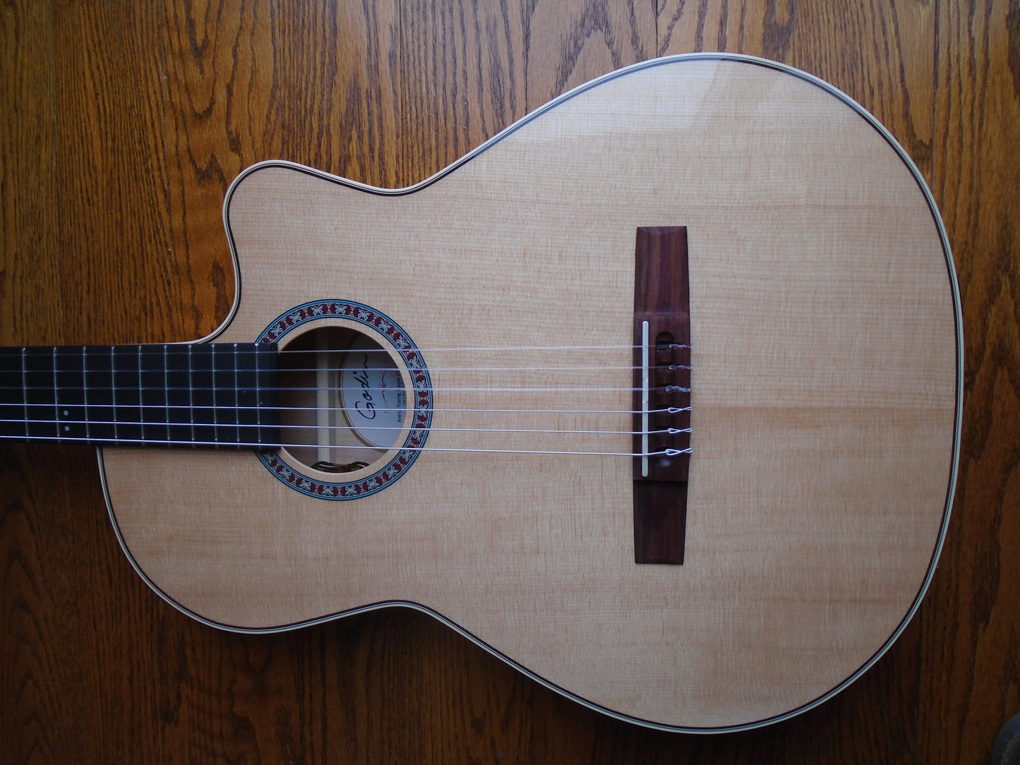Godin Arena CW EQ Flame Maple nylon string guitar,sf.