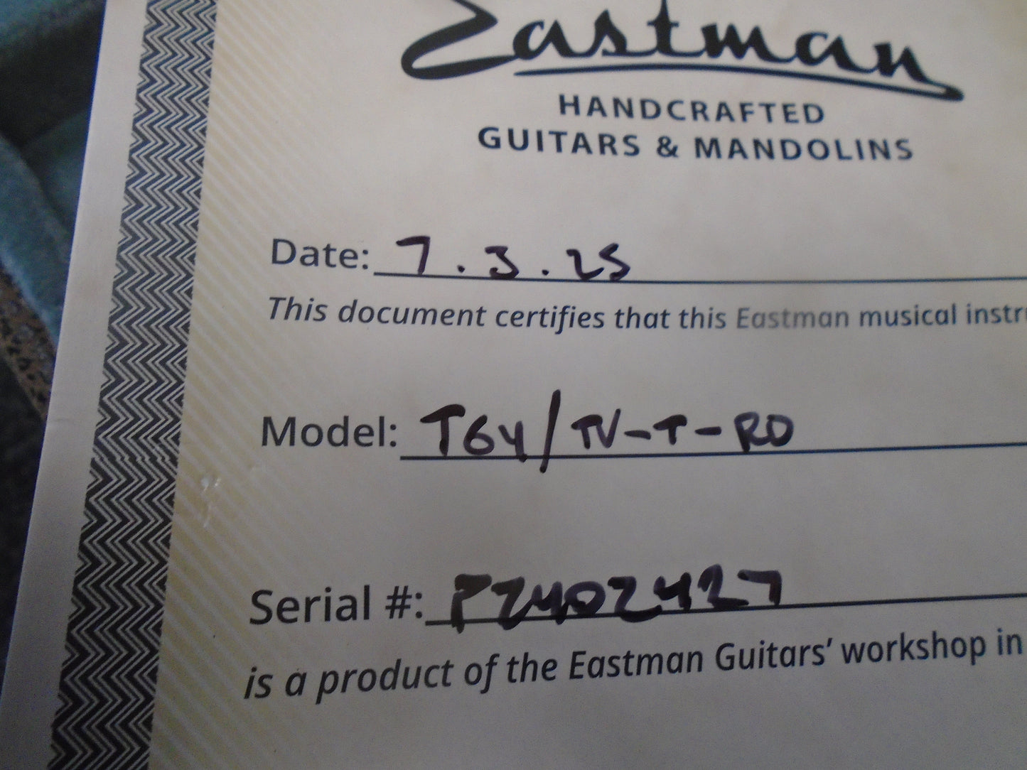 Eastman T64/TV-T RED w/hard case , store demo in a mint condition