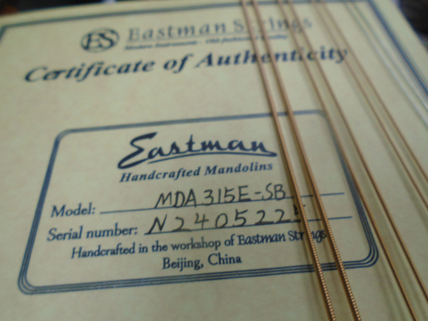 Eastman MDA315E-SB Mandola w/bag, store demo